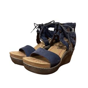 Bionica Sandal Women's Size 6 Blue Suede
Sunset 3" Wedge Peep Toe